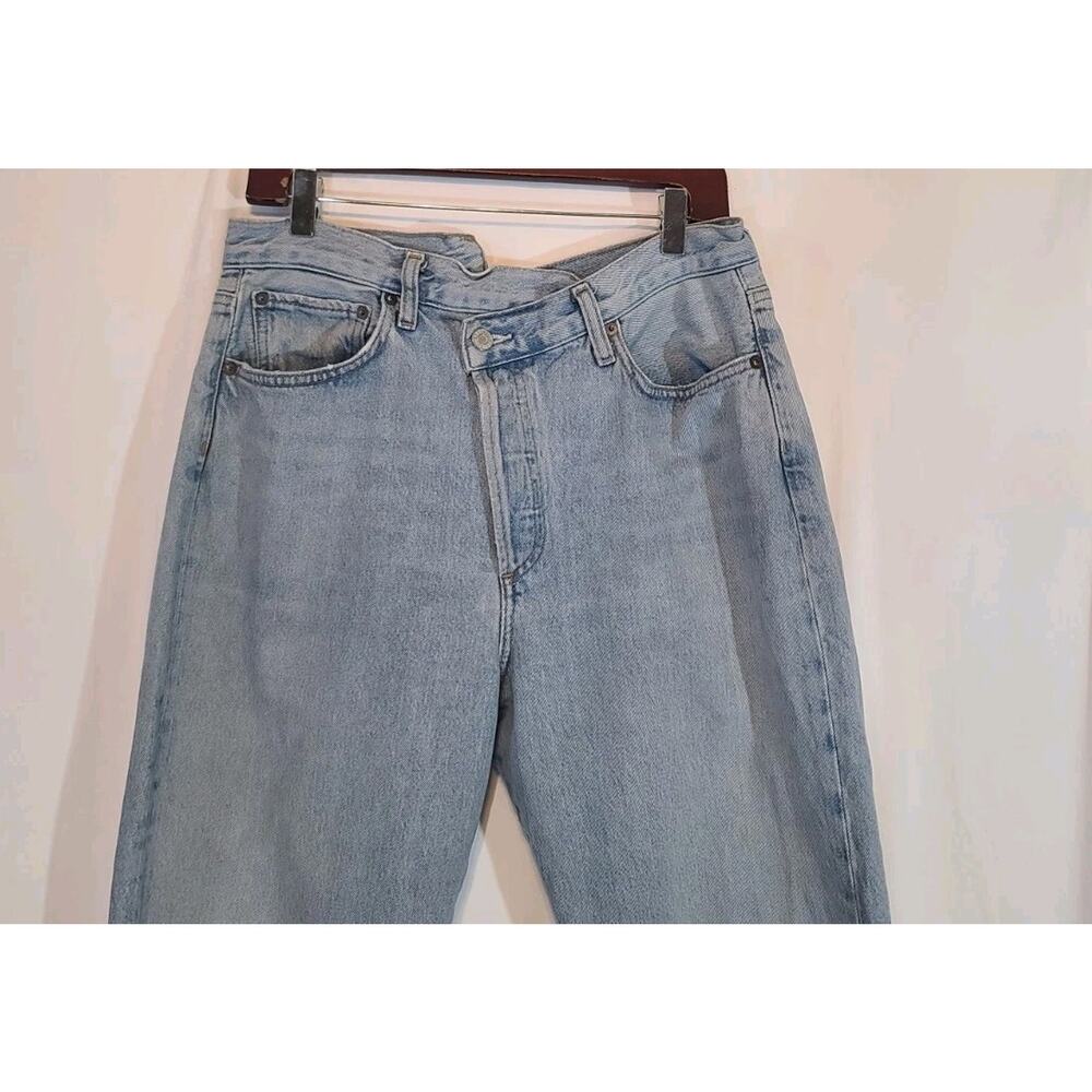 Agolde Criss Cross High Rise Straight Leg Jeans in Dimension 29 X 31 - Picture 5 of 12